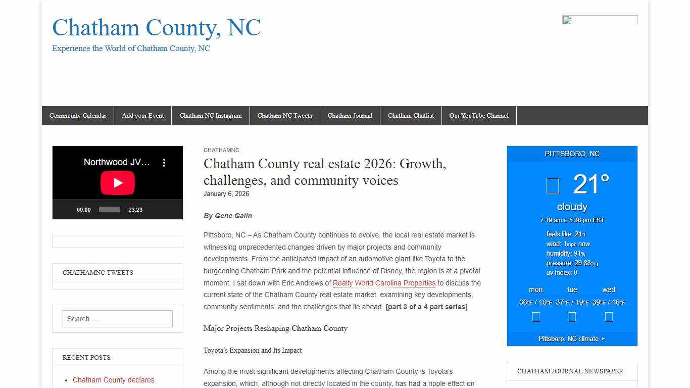 Chatham County real estate 2026: Growth, challenges, and community voices – Chatham County, NC